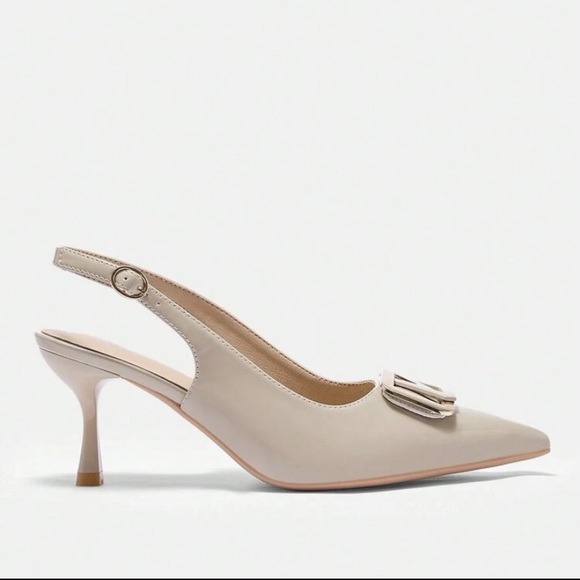 Elegant apricot Slingback Heels size 8 main image 0